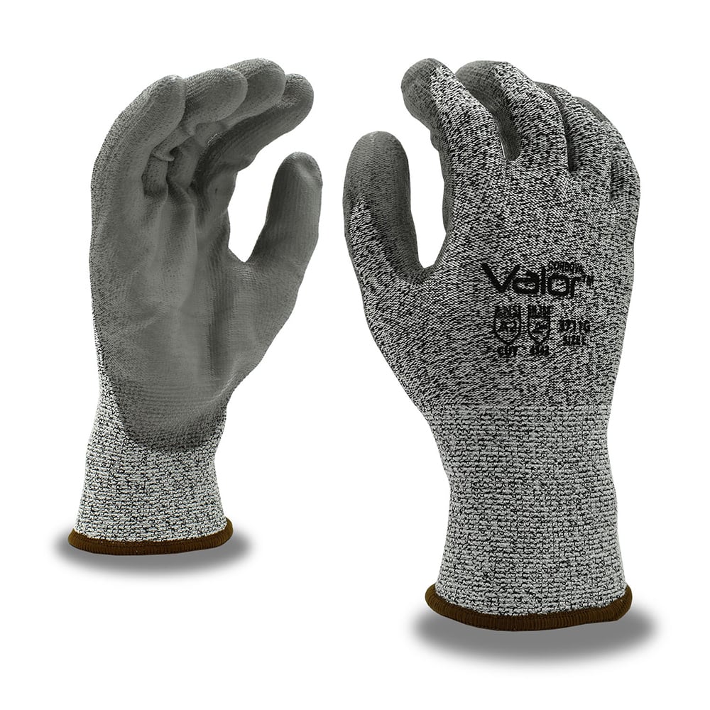 Cordova Valor™ Salt & Pepper HPPE PU Coated Gloves, ANSI A2, 1 pair - Gorvex.com