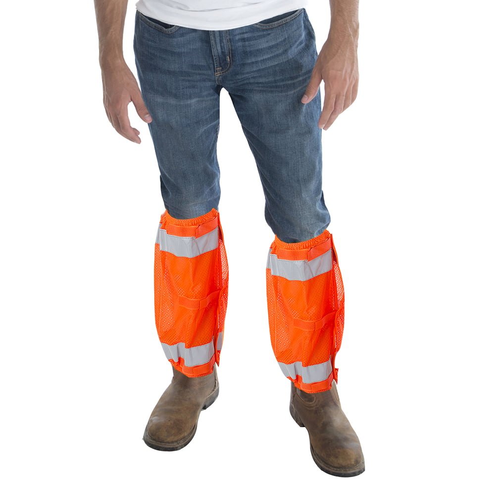 Cordova VGL100/1 Hi Vis Mesh Leg Gaiters with Silver Reflective Tapes, 1 pair - Gorvex.com