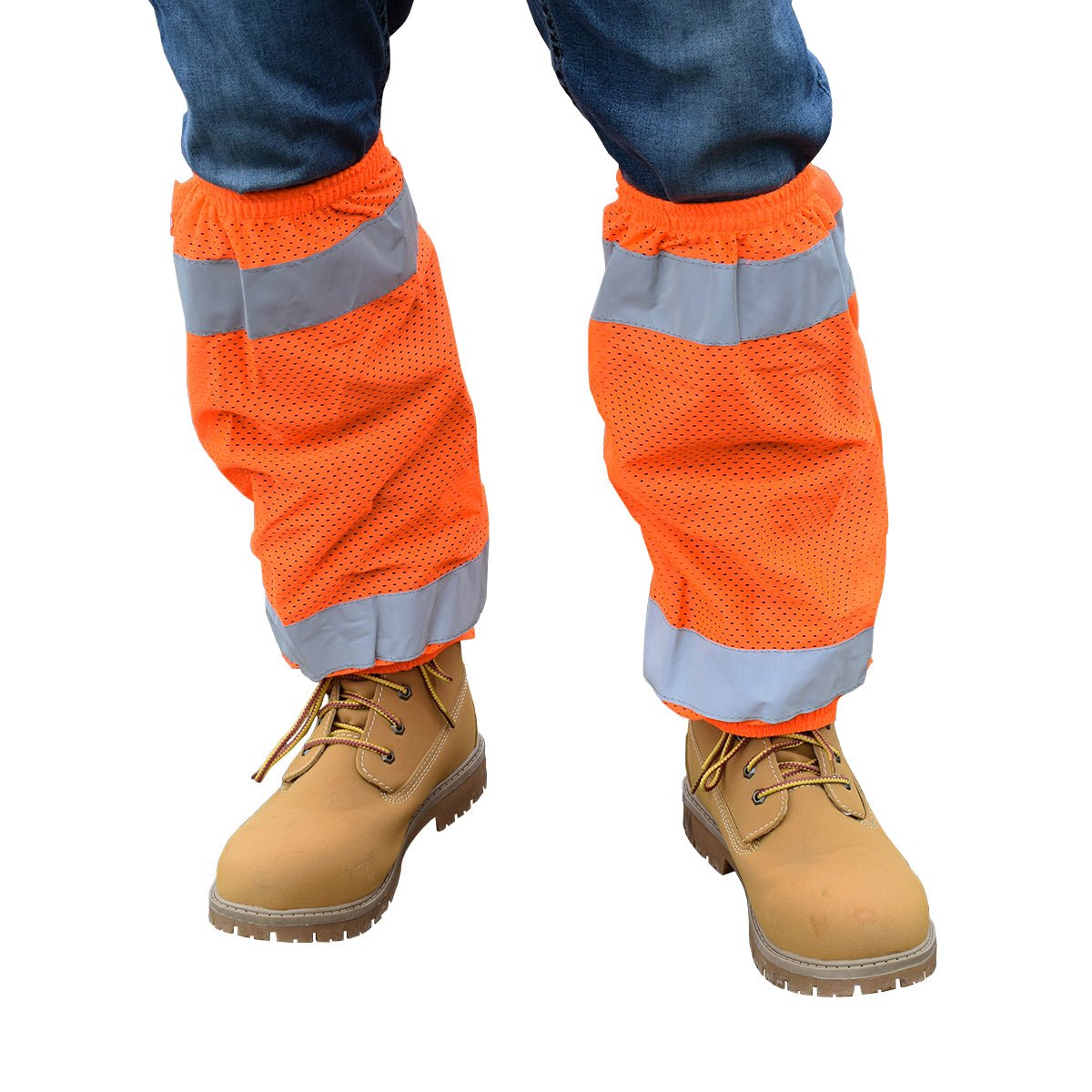Cordova VGL100/1 Hi Vis Mesh Leg Gaiters with Silver Reflective Tapes, 1 pair - Gorvex.com