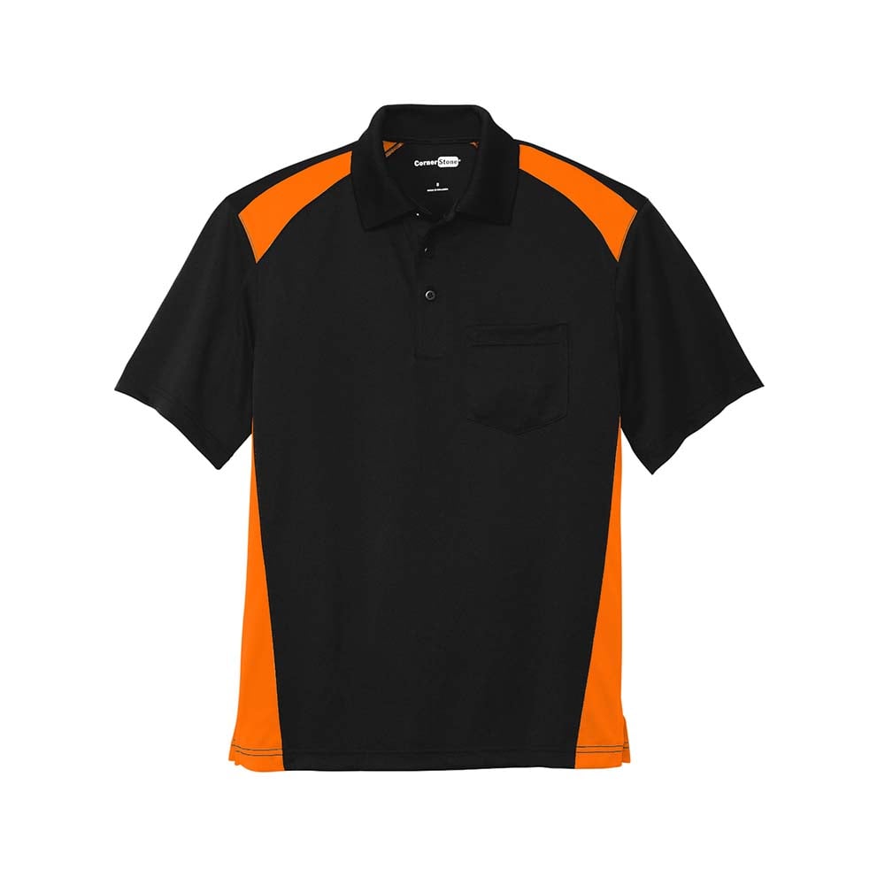 CornerStone CS416 Two Way Colorblock Polo with Pocket - Gorvex.com