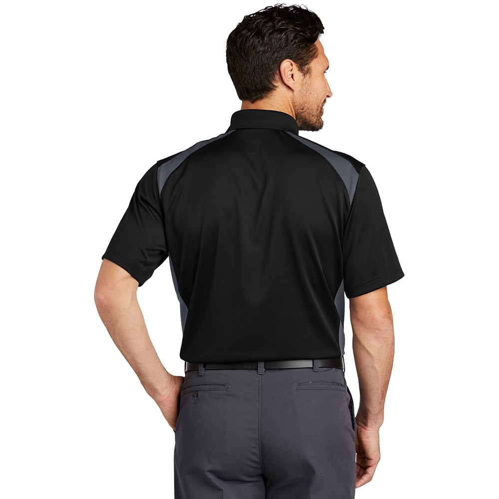 CornerStone CS416 Two Way Colorblock Polo with Pocket - Gorvex.com