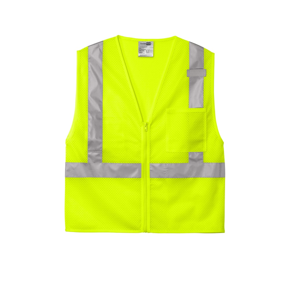 CornerStone CSV102 Class 2 Mesh Zippered Vest - Gorvex.com
