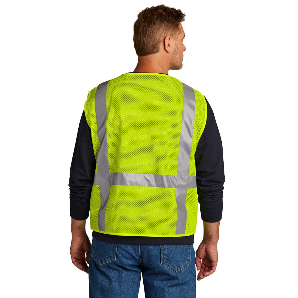 CornerStone CSV104 Class 2 Mesh Six - Pocket Zippered Vest - Gorvex.com