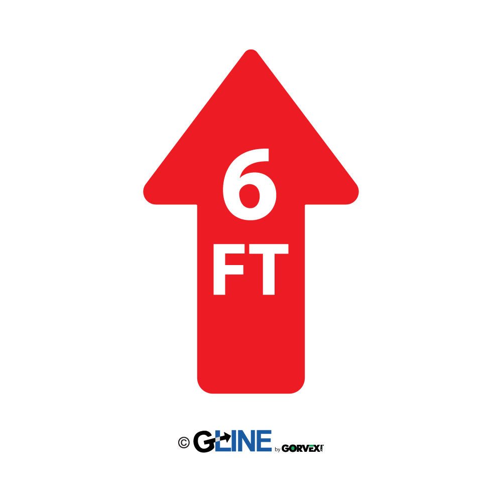 Directional Flow Arrow 6 FT PeopleFlow Decal - Gorvex.com