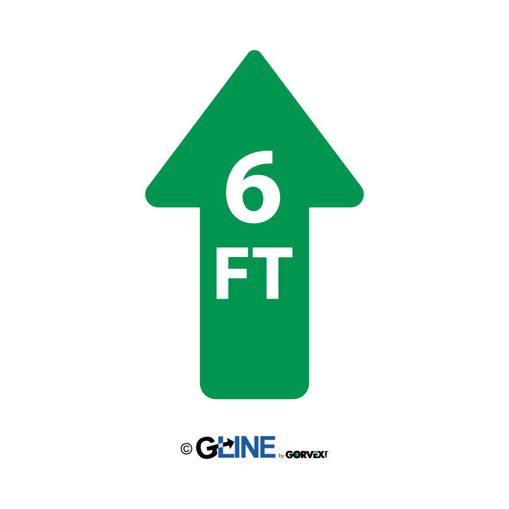 Directional Flow Arrow 6 FT PeopleFlow Decal - Gorvex.com