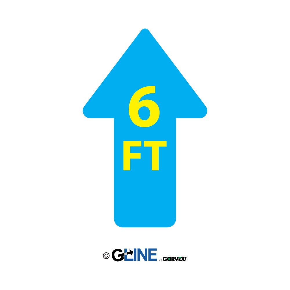 Directional Flow Arrow 6 FT PeopleFlow Decal - Gorvex.com