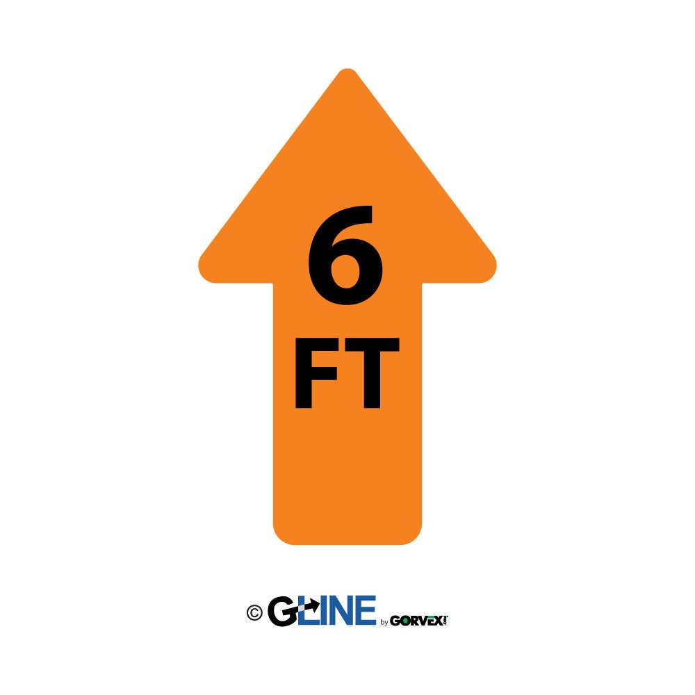 Directional Flow Arrow 6 FT PeopleFlow Decal - Gorvex.com
