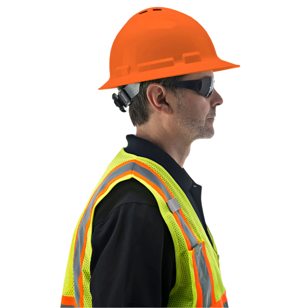 Duo Safety™ Vented Full Brim Hard Hat with 4 Point Suspension - Gorvex.com