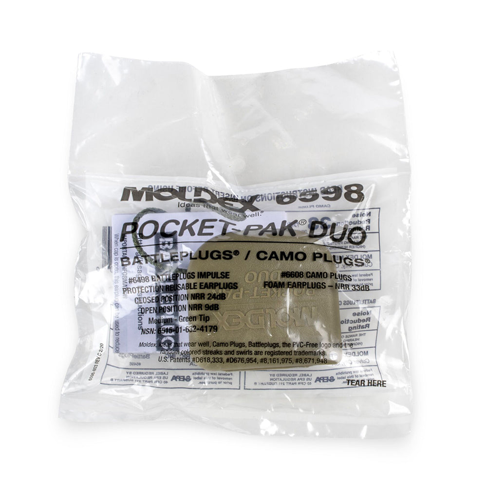 Moldex 6598 BattlePlugs Combo Pack with Camo Plug, 1 case (50 pairs)