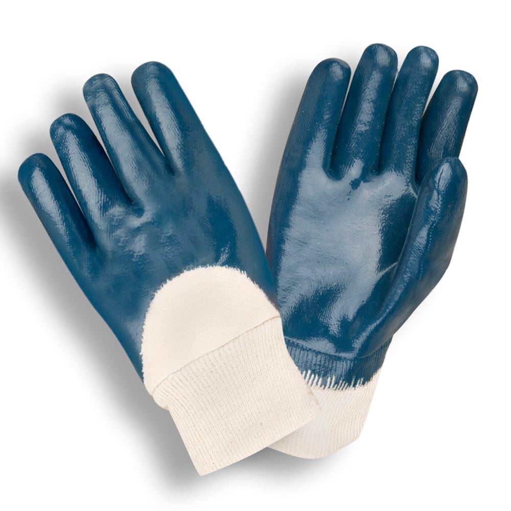 Economy Nitrile Smooth Palm Coated Supported Gloves With Jersey Lined, 1 dozen (12 pairs) - Gorvex.com