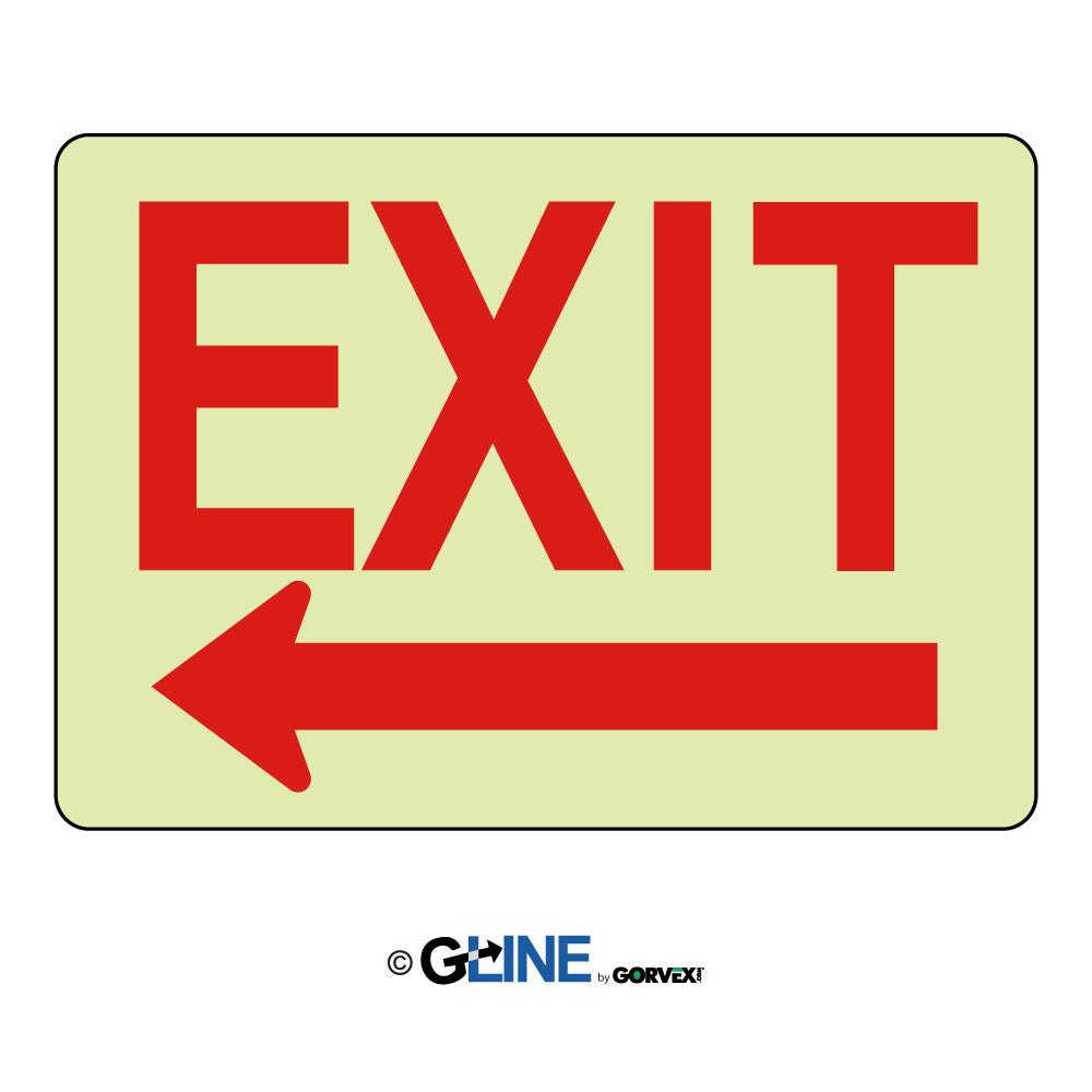 Exit Left Arrow Sign Glow - Gorvex.com