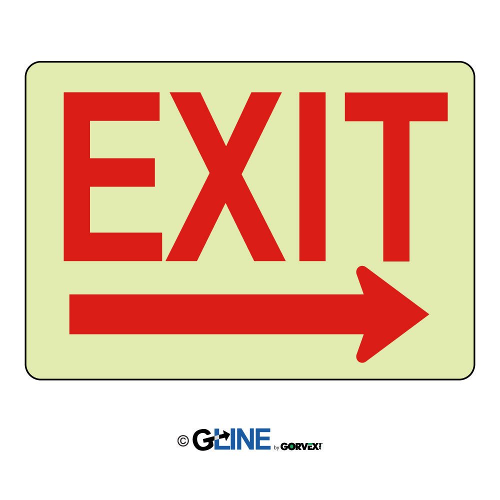 Exit Right Arrow Sign Glow - Gorvex.com