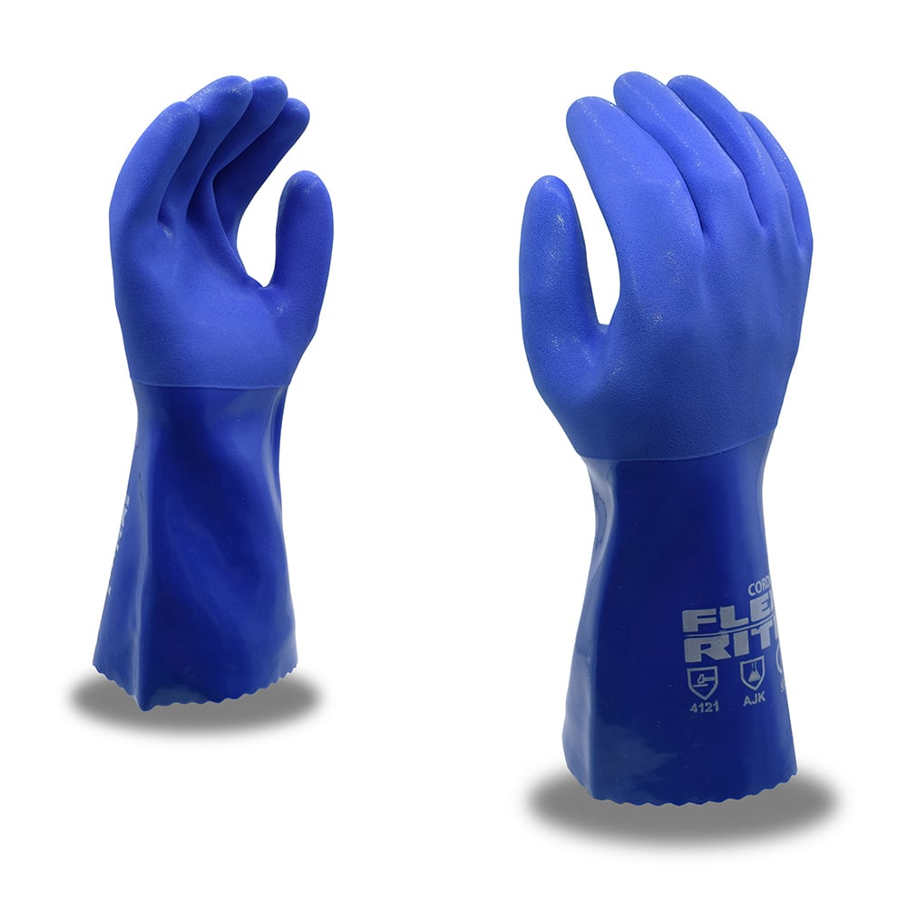 FLEX - RITE™ 12" PVC Seamless Knit Supported Gloves/Textured Finish, 1 dozen (12 pairs) - Gorvex.com
