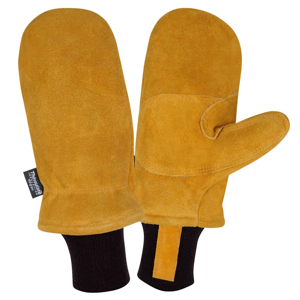 FreezeBeater® 3 - Layer Lined Cowhide Palm Mitten with Knit Wrist, 1 pair - Gorvex.com