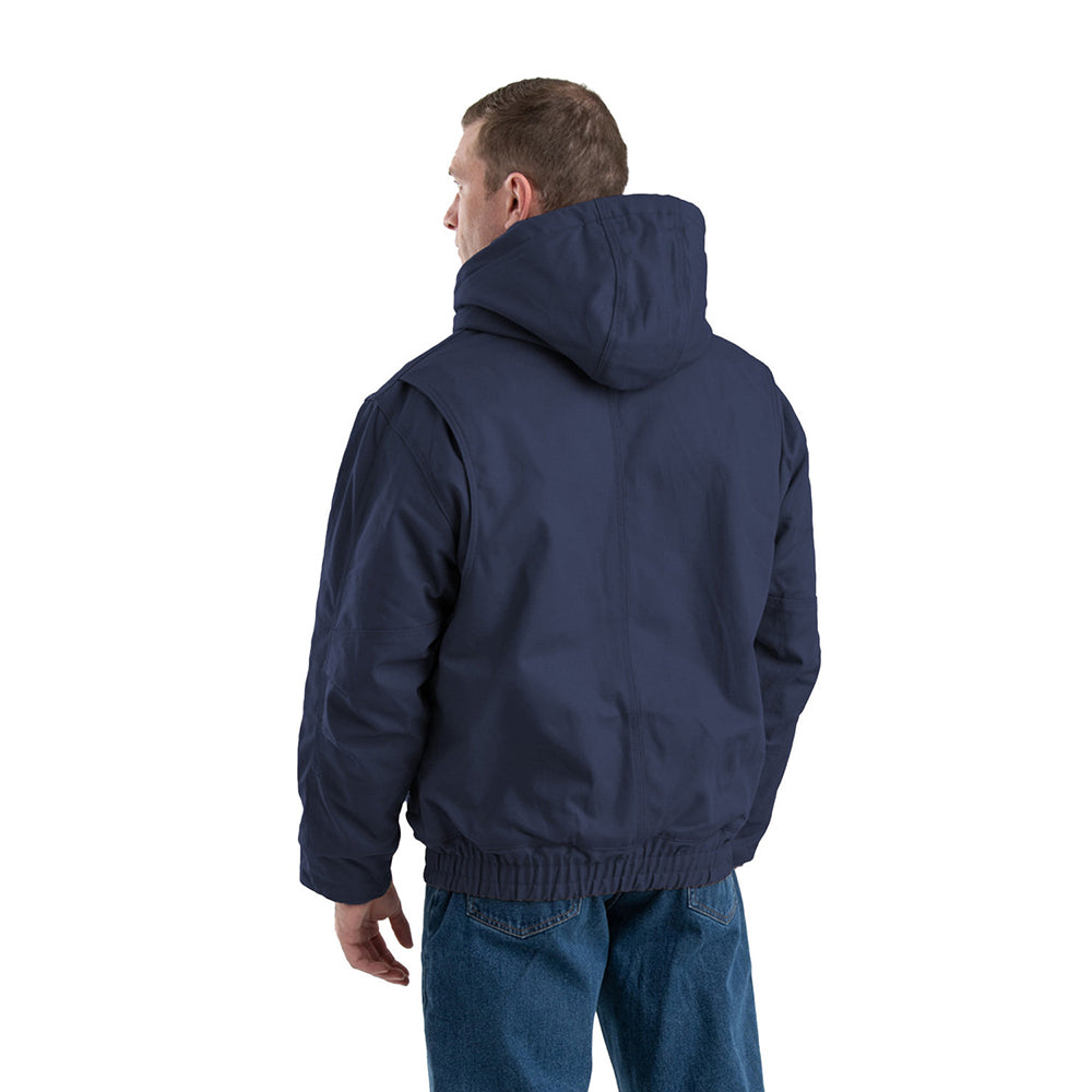Berne FRHJ01 FR Duck Hooded Jacket with Snap-Button Storm Flap