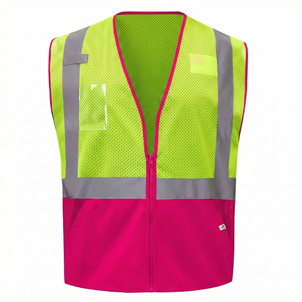 G - Line Eco - Friendly Class 2 Hi - Vis Vest with Colored Trim & Bottom - Gorvex.com