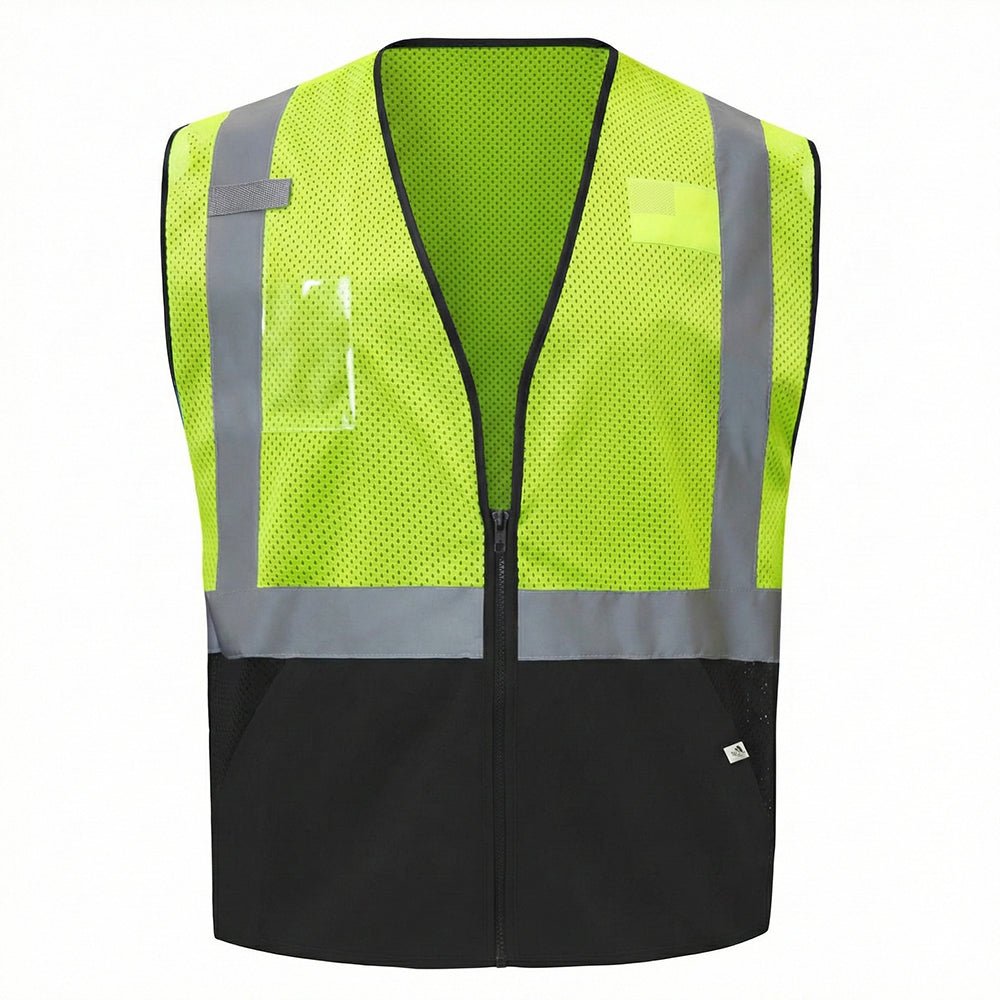 G - Line Eco - Friendly Class 2 Hi - Vis Vest with Colored Trim & Bottom - Gorvex.com
