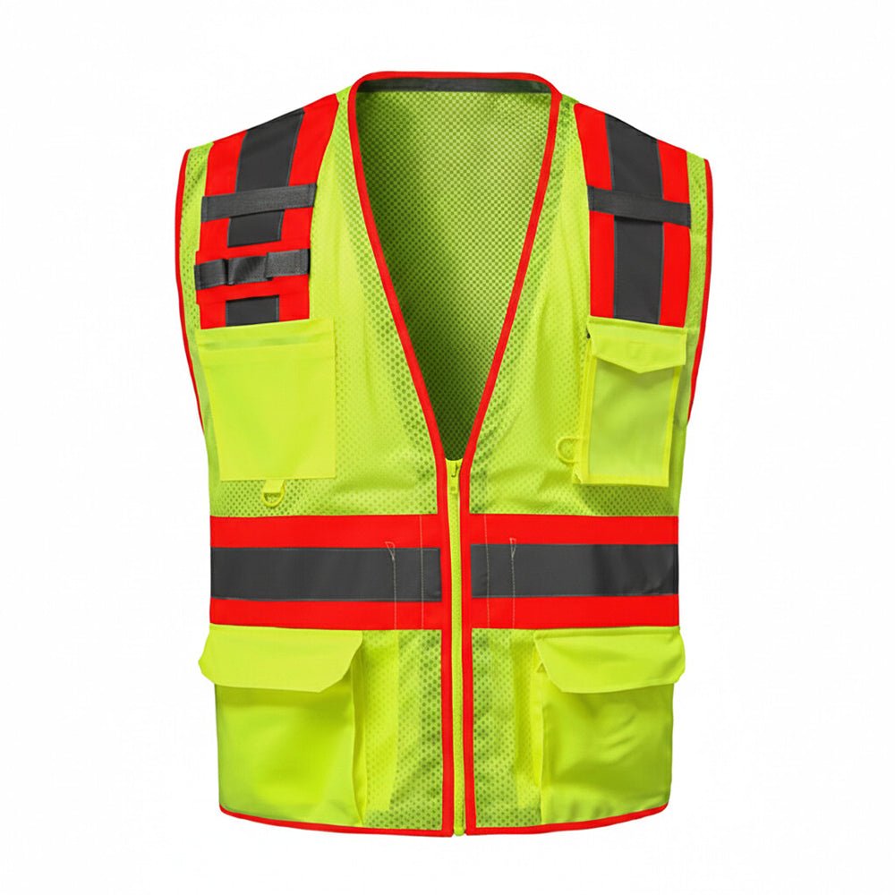 G - Line Hi - Vis Class 2 Mesh Vest with Colored Trim - Gorvex.com