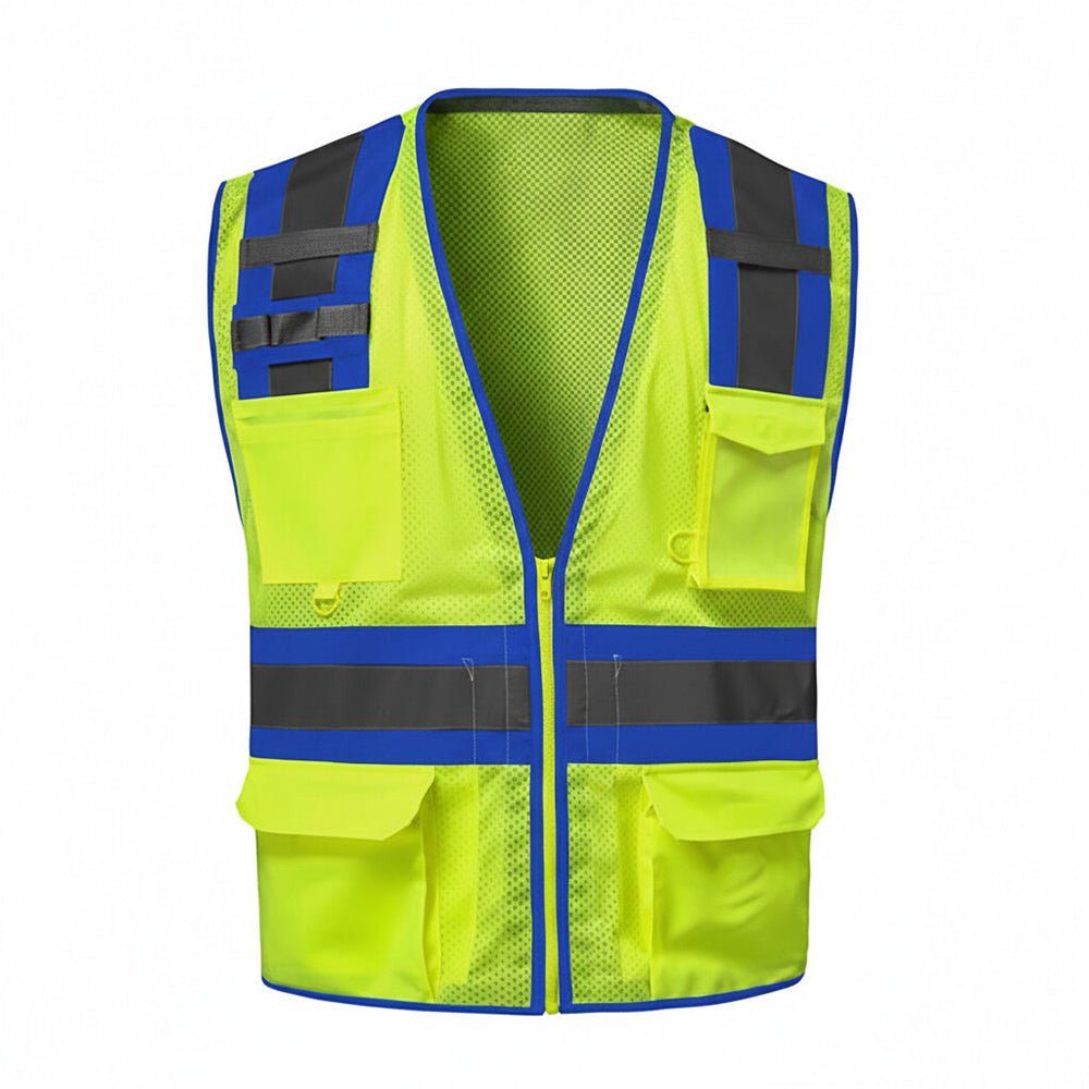 G - Line Hi - Vis Class 2 Mesh Vest with Colored Trim - Gorvex.com