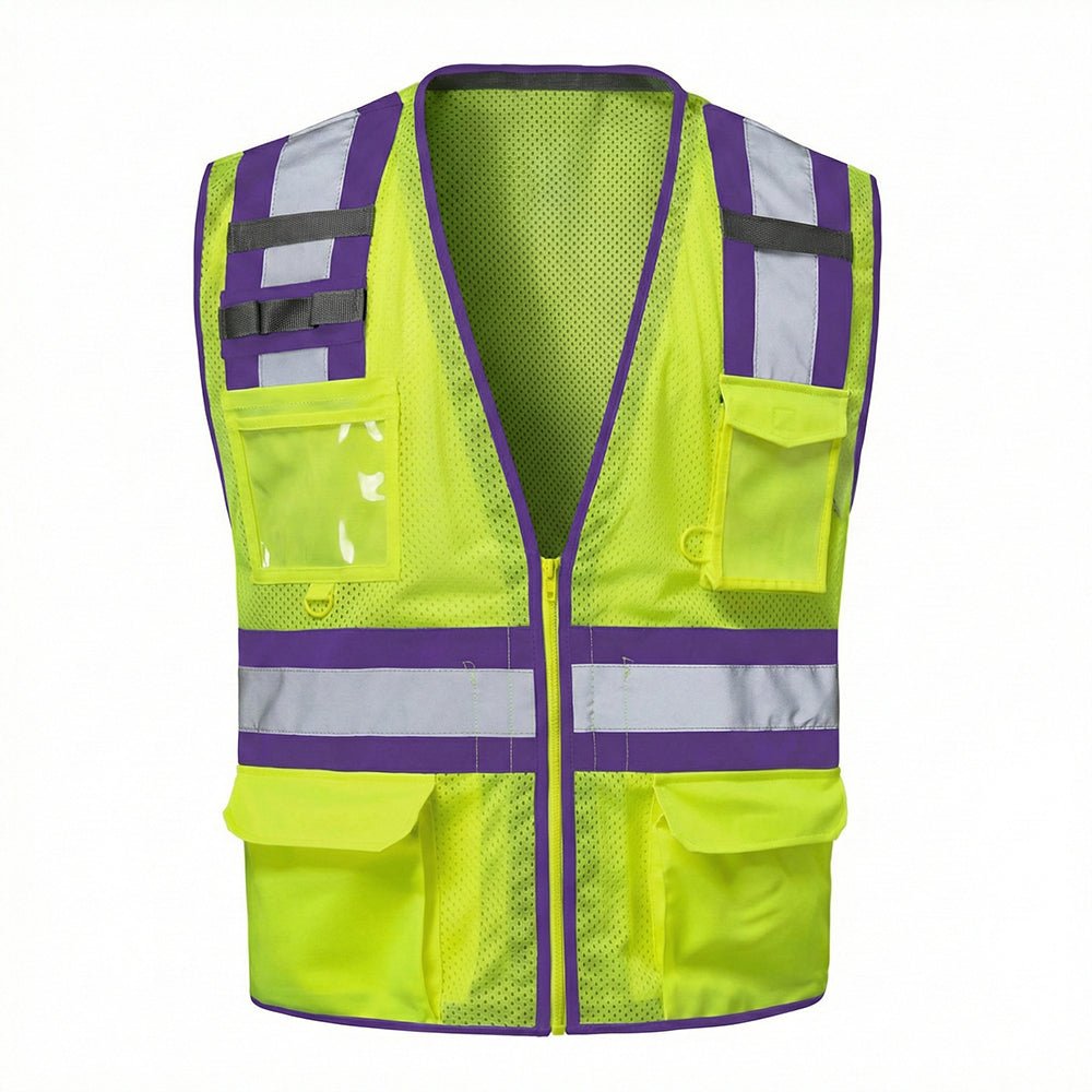 G - Line Hi - Vis Class 2 Mesh Vest with Colored Trim - Gorvex.com