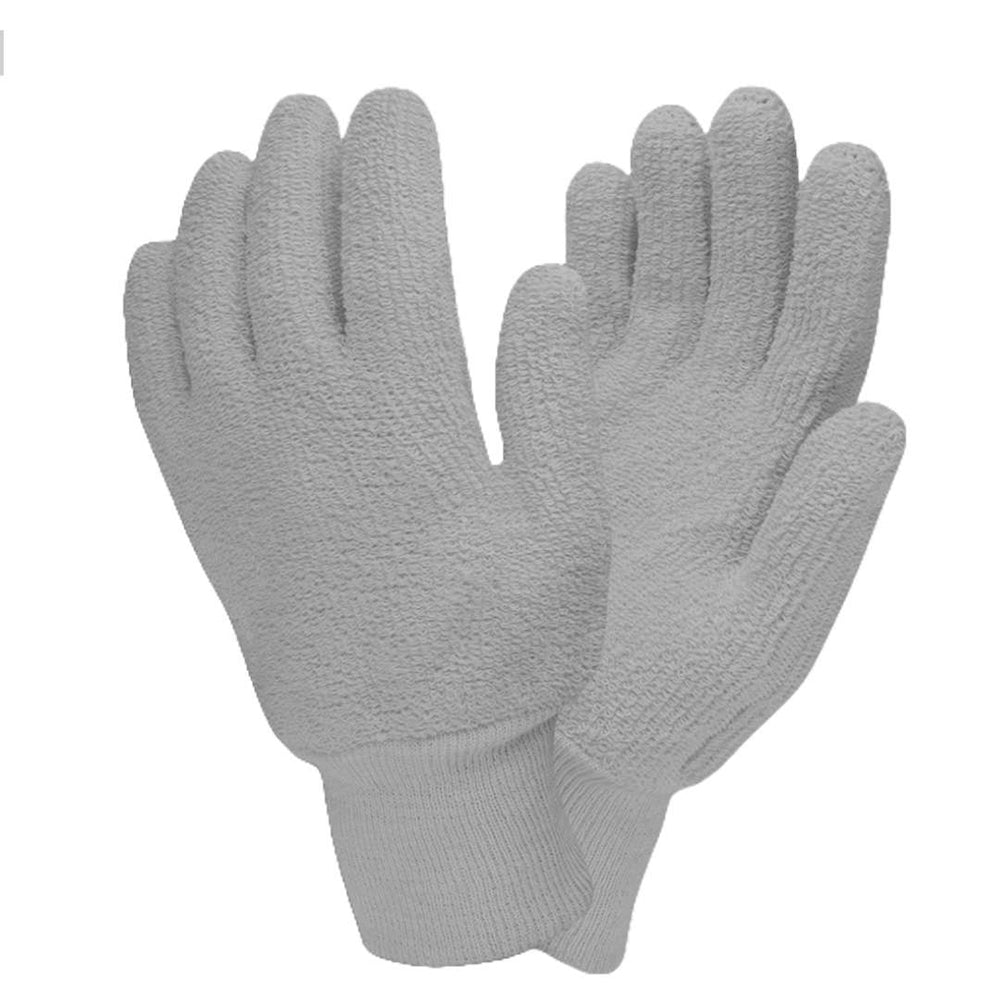 G - Line Standard Weight 18 - ounce Loop - Out Terry Gloves, Knit Wrist, 1 dozen (12 pairs) - Gorvex.com
