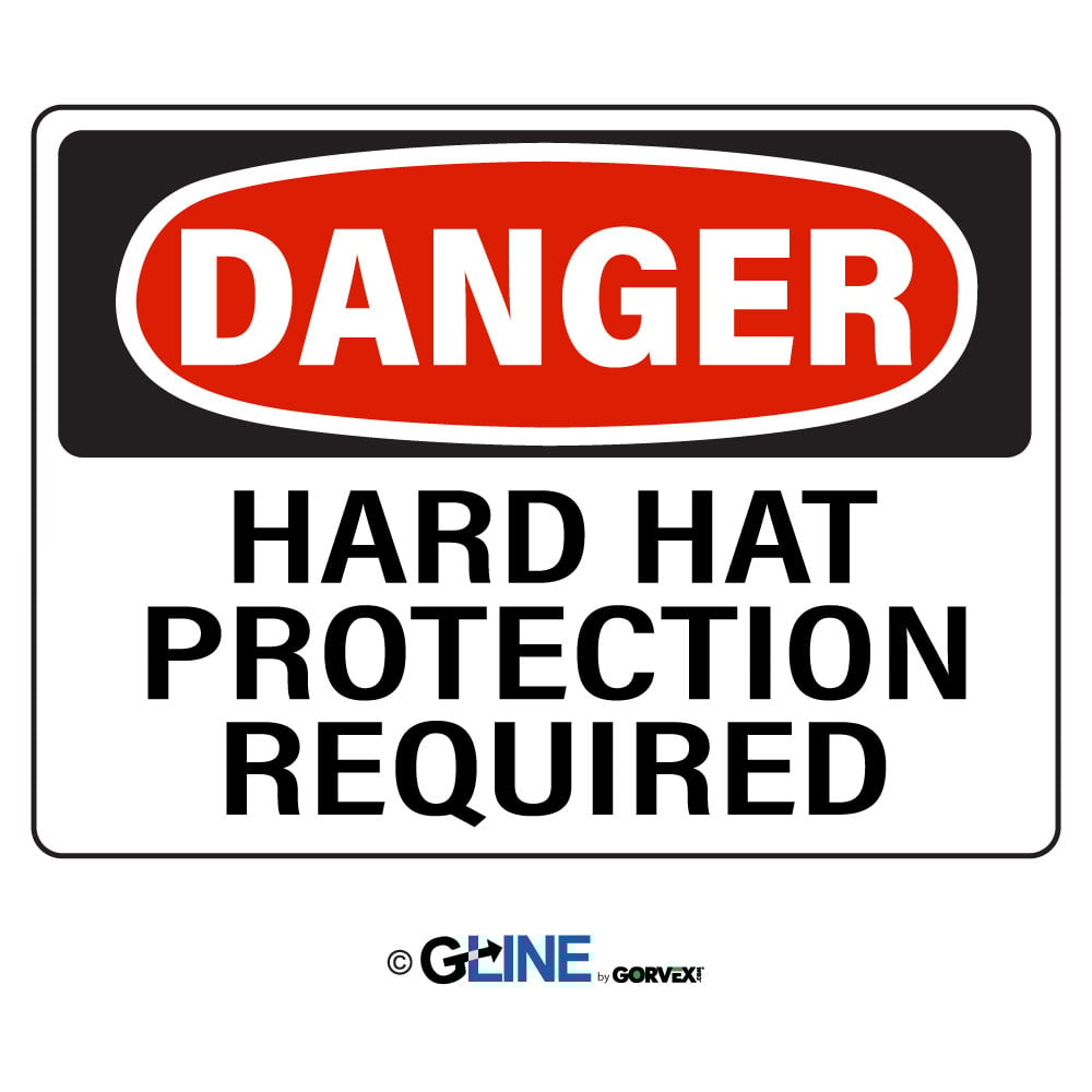 Hard Hat Protection Required - Danger Sign - Gorvex.com