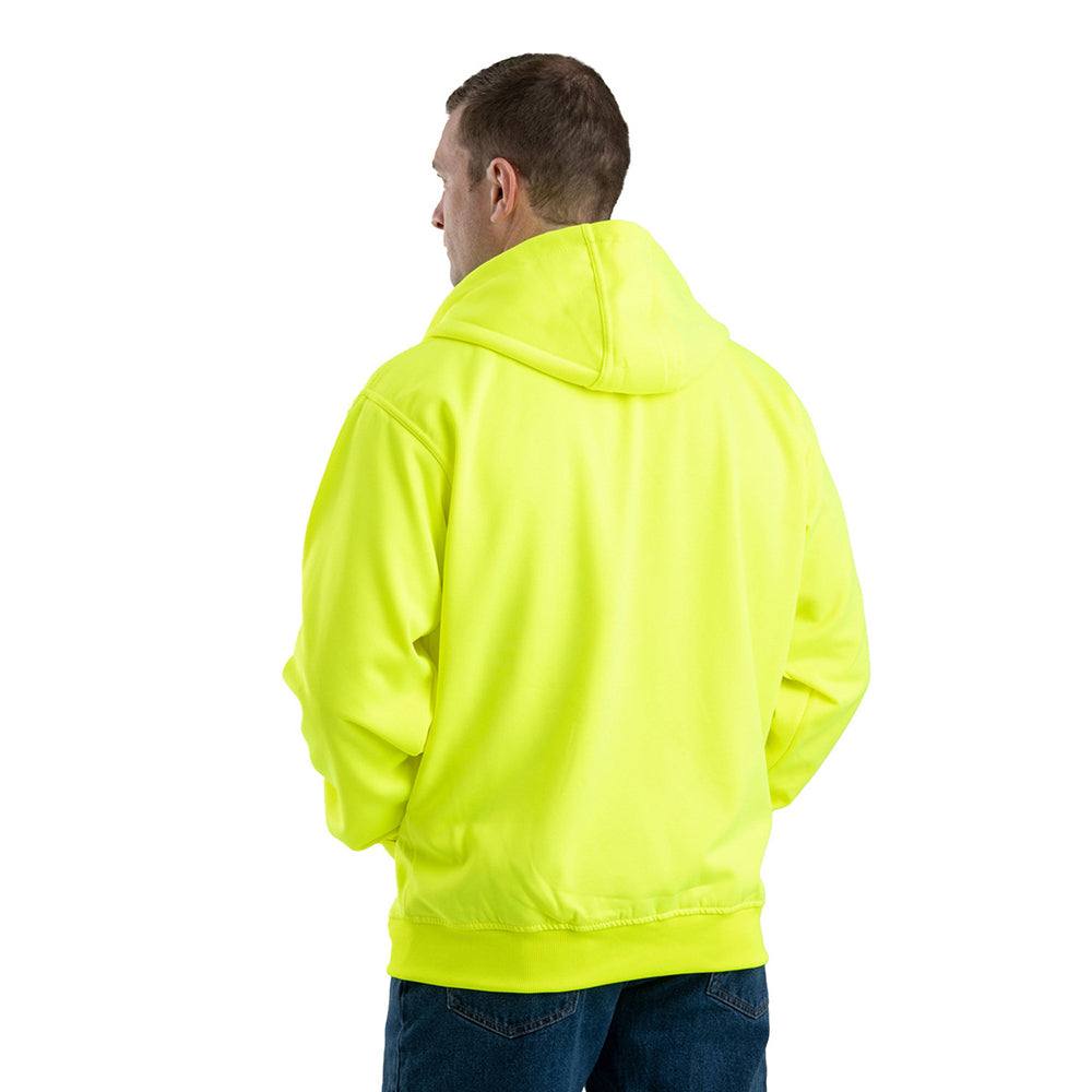 Berne HVF101 Heritage Hi Vis Hooded Sweatshirt with Thermal Lining