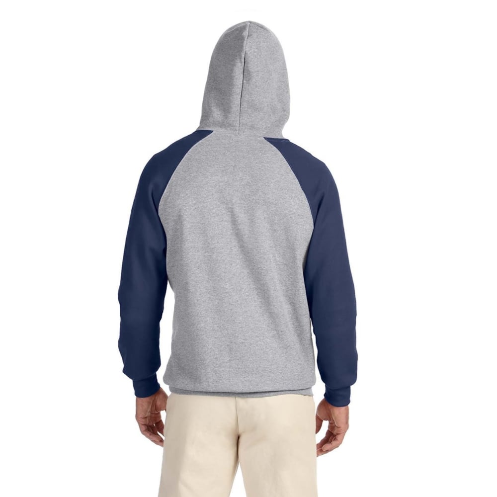 Jerzees NuBlend® 96CR Colorblock Raglan Pullover Hooded Sweatshirt - Gorvex.com
