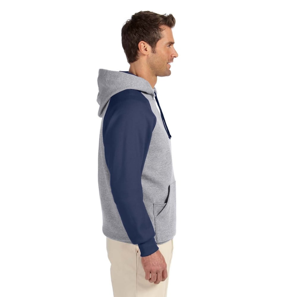 Jerzees NuBlend® 96CR Colorblock Raglan Pullover Hooded Sweatshirt - Gorvex.com