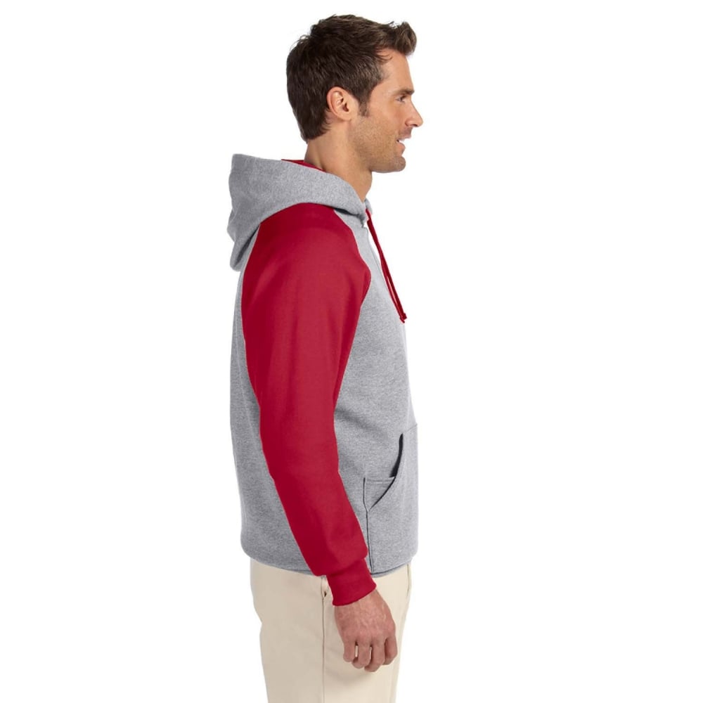 Jerzees NuBlend® 96CR Colorblock Raglan Pullover Hooded Sweatshirt - Gorvex.com