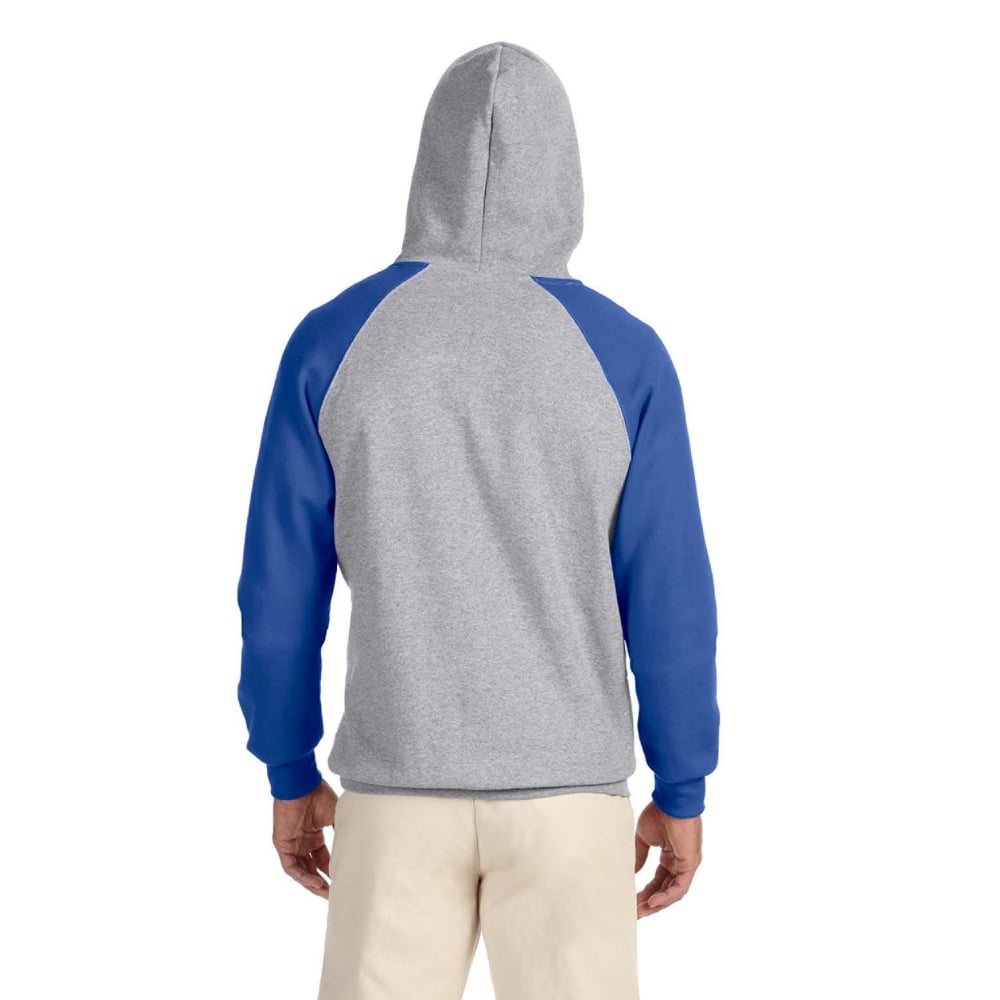Jerzees NuBlend® 96CR Colorblock Raglan Pullover Hooded Sweatshirt - Gorvex.com