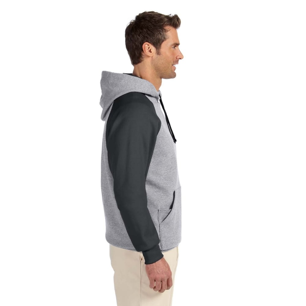 Jerzees NuBlend® 96CR Colorblock Raglan Pullover Hooded Sweatshirt - Gorvex.com
