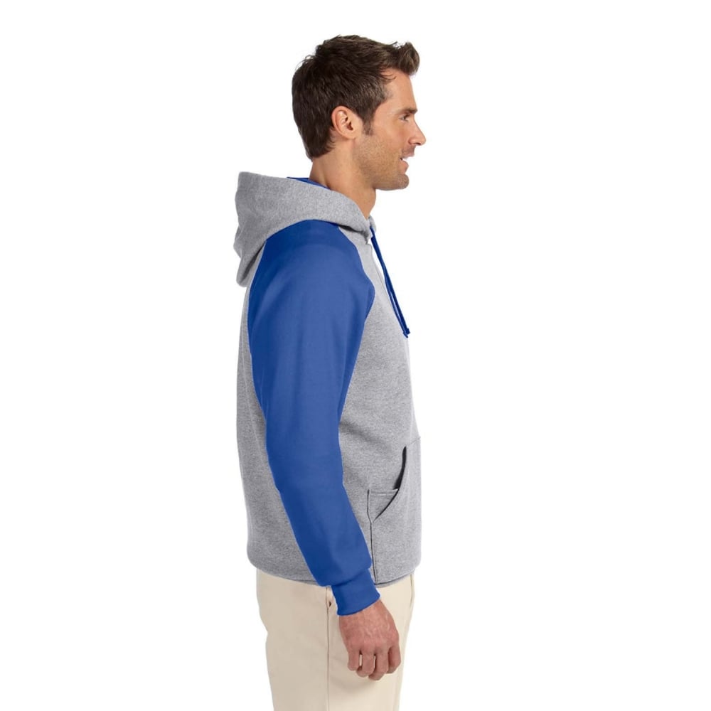 Jerzees NuBlend® 96CR Colorblock Raglan Pullover Hooded Sweatshirt - Gorvex.com