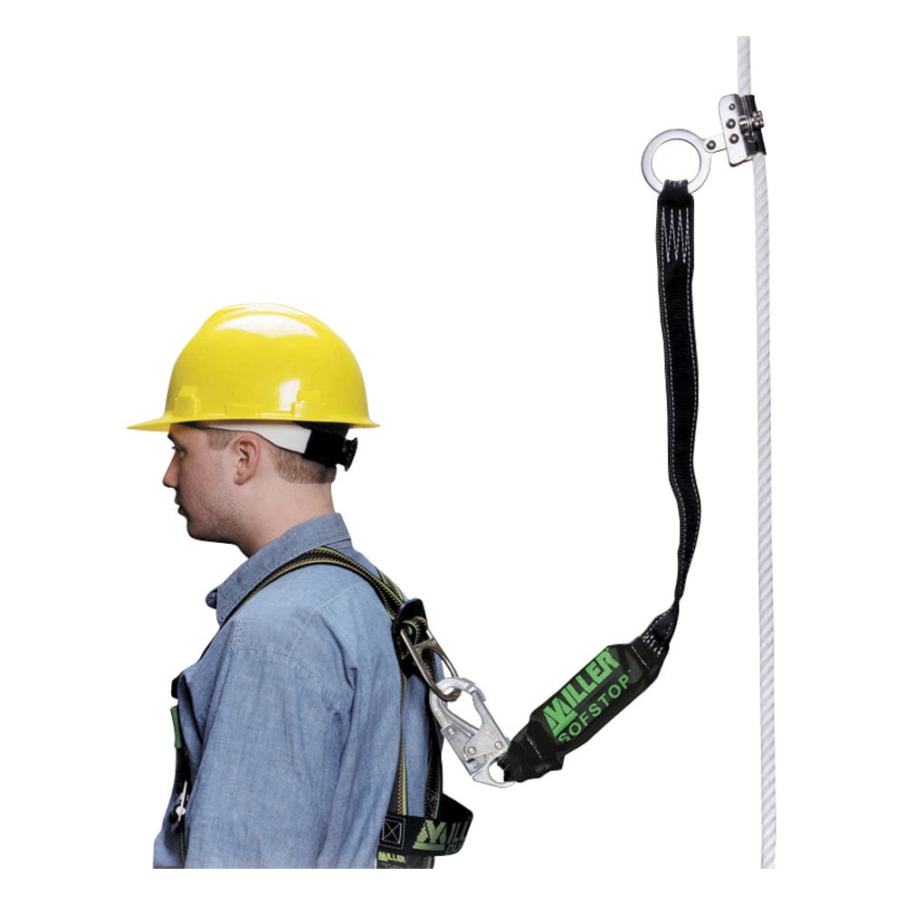 Miller Stainless Steel Trailing Rope Grab with 3' SofStop Lanyard - Gorvex.com