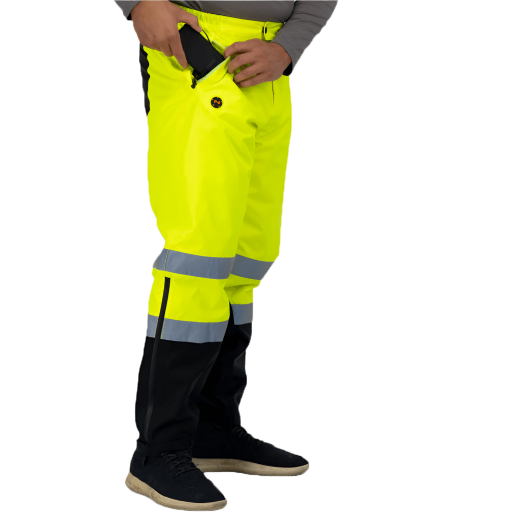 Mobile Warming MWUP15 Men's Hi - Vis Heavy - Duty Waterproof Work Pants - Gorvex.com