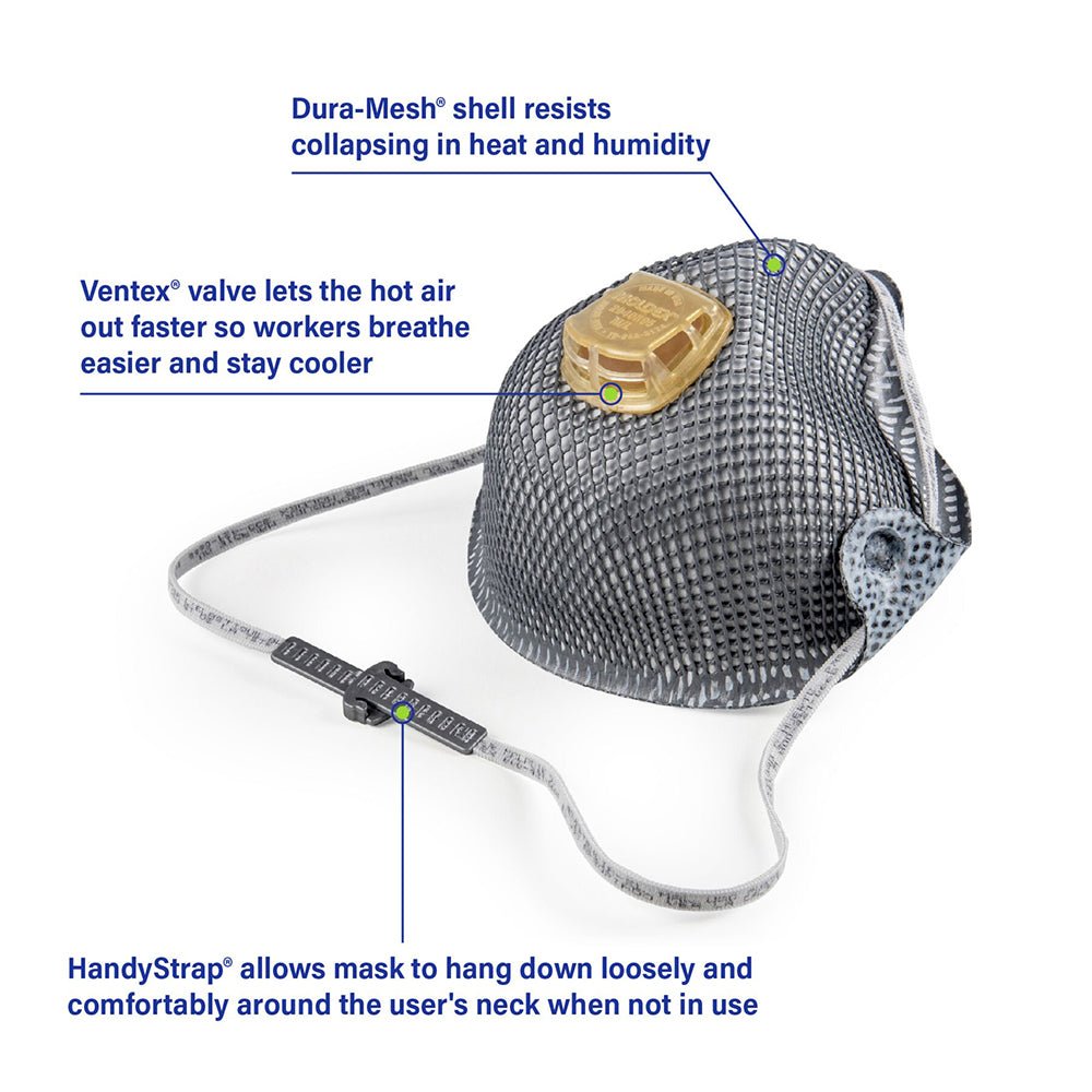 Moldex 2940R R95 Series HandyStrap Disposable Respirator Acid Gases, 1 box (10 pieces) - Gorvex.com