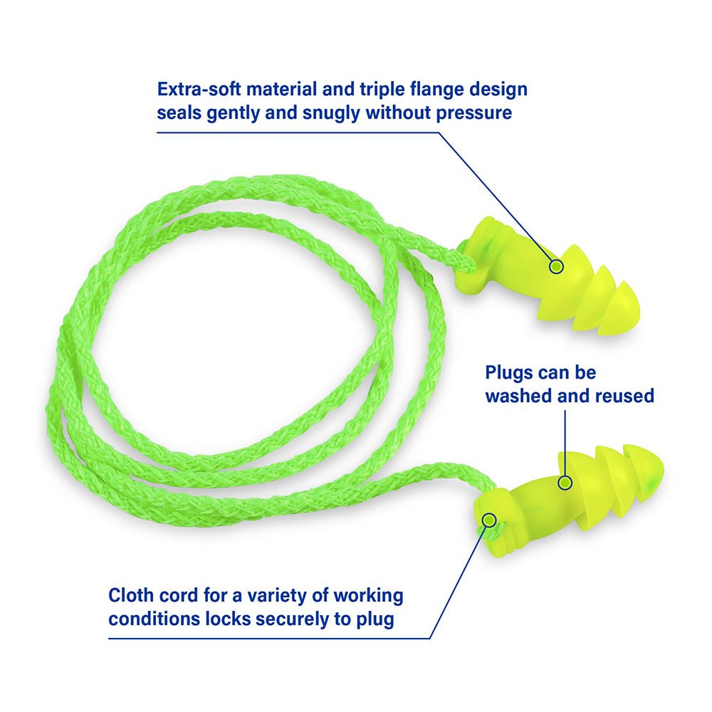 Moldex Jetz Corded Reusable Earplugs 6455, NRR 27, 1 box (50 pairs) - Gorvex.com