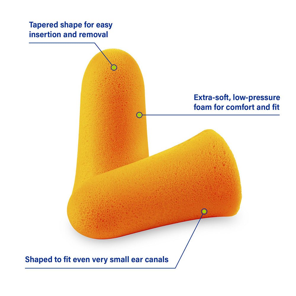Moldex Mellows Uncorded Disposable Foam Earplugs 6820, NRR 30, 1 box (200 pairs) - Gorvex.com