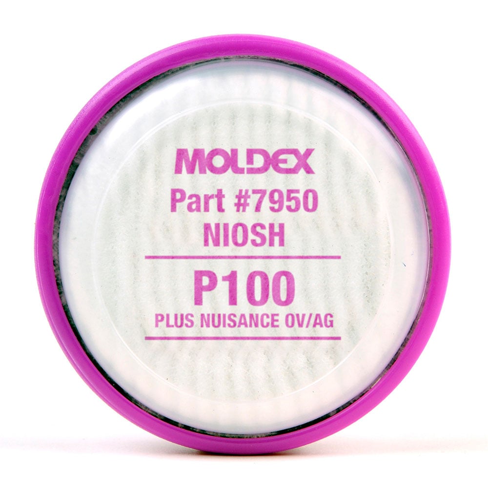Moldex P100 Filter Disk with Nuisance Organic Vapor & Acid Gases 7950, 1 pair - Gorvex.com
