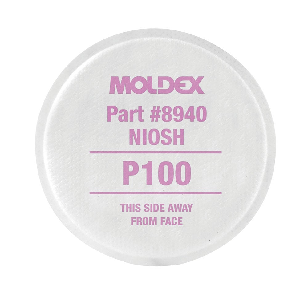 Moldex P100 Particulate Filter Disk 8940 for 8000 Half Mask Respirator, 1 pair - Gorvex.com