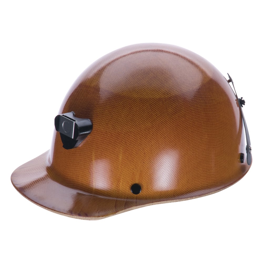 MSA Skullgard® Cap Style Hard Hat with Lamp Bracket, Natural Tan - Gorvex.com
