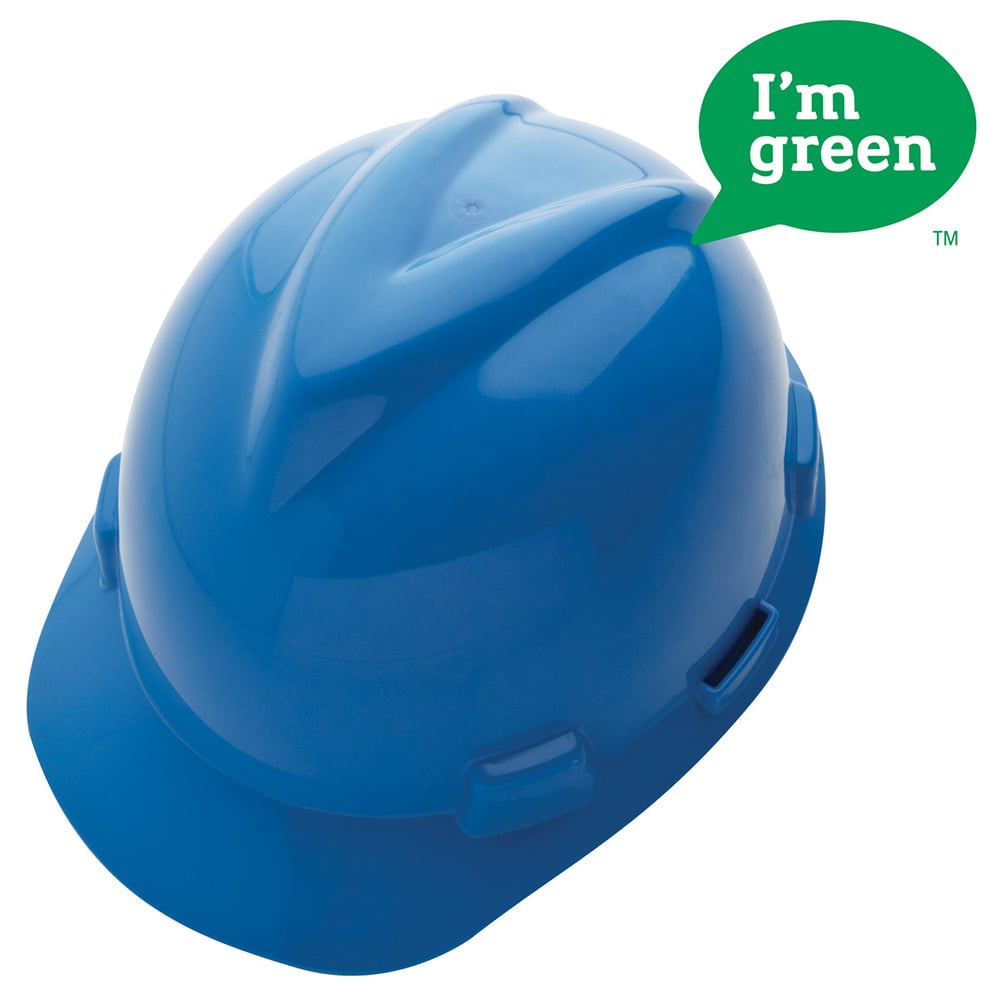 MSA V - Gard® GREEN® Slotted Cap Style Hard Hat - Gorvex.com