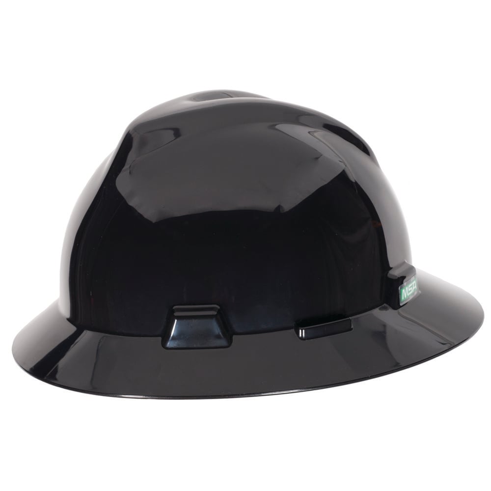 MSA V - Gard® Slotted Full Brim Hard Hat with Gloss Finish - Gorvex.com