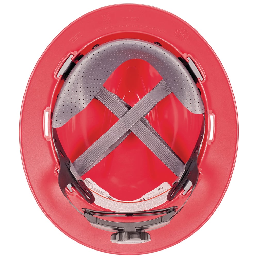 MSA V - Gard® Slotted Full Brim Hard Hat with Gloss Finish - Gorvex.com