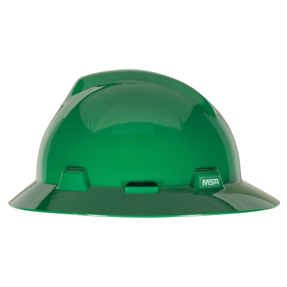 MSA V - Gard® Slotted Full Brim Hard Hat with Gloss Finish - Gorvex.com