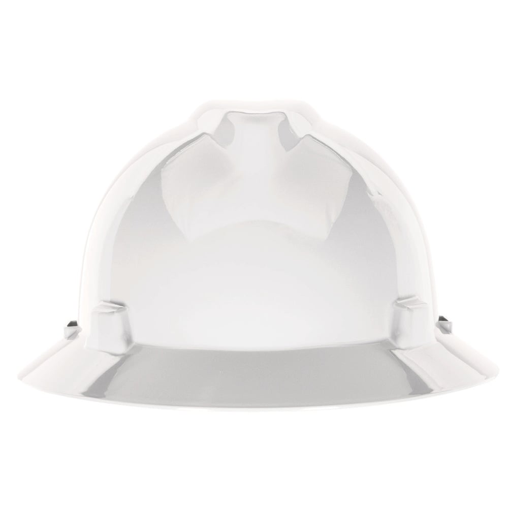 MSA V - Gard® Slotted Full Brim Hard Hat with Gloss Finish - Gorvex.com