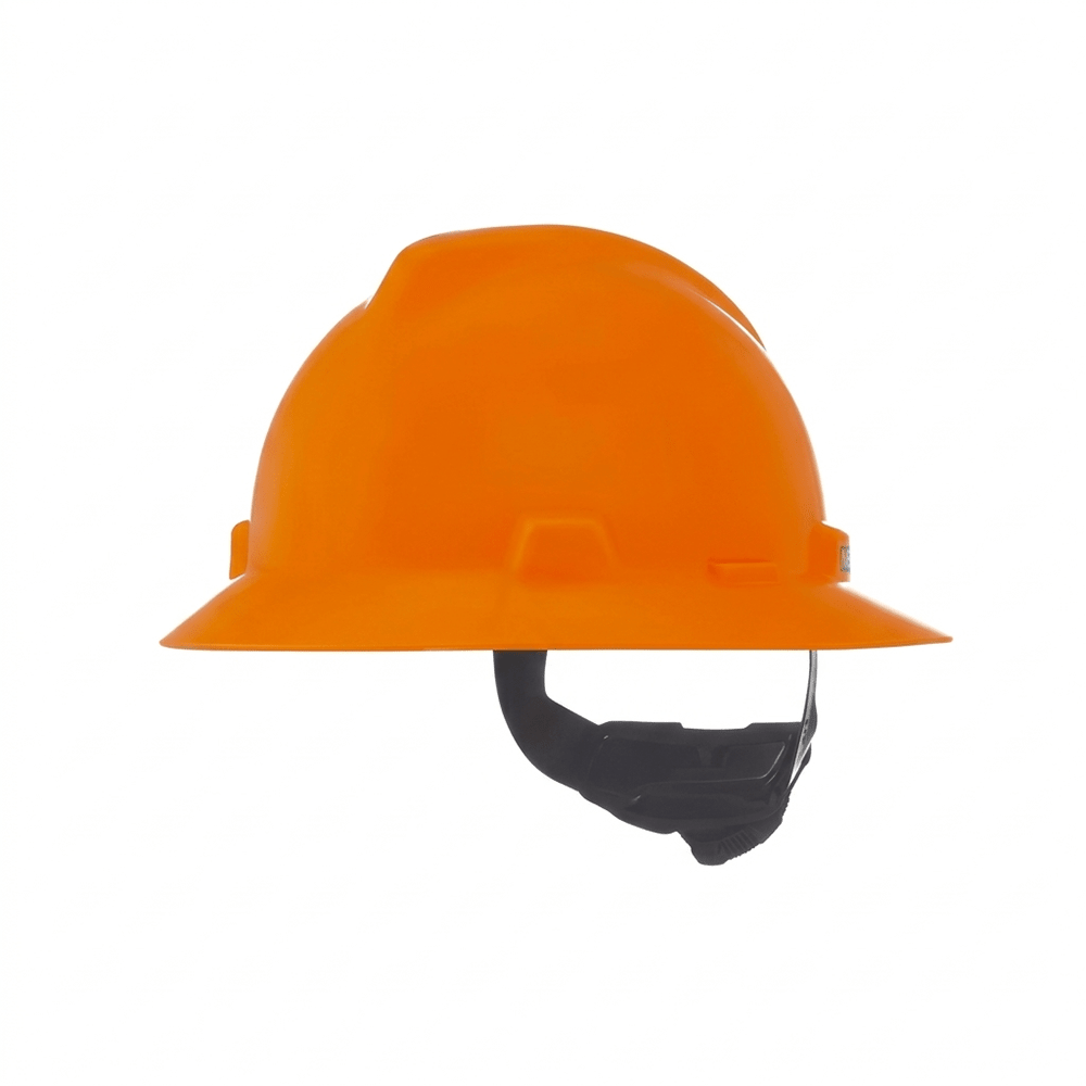 MSA V - Gard® Slotted Full Brim Hard Hat with Gloss Finish - Gorvex.com