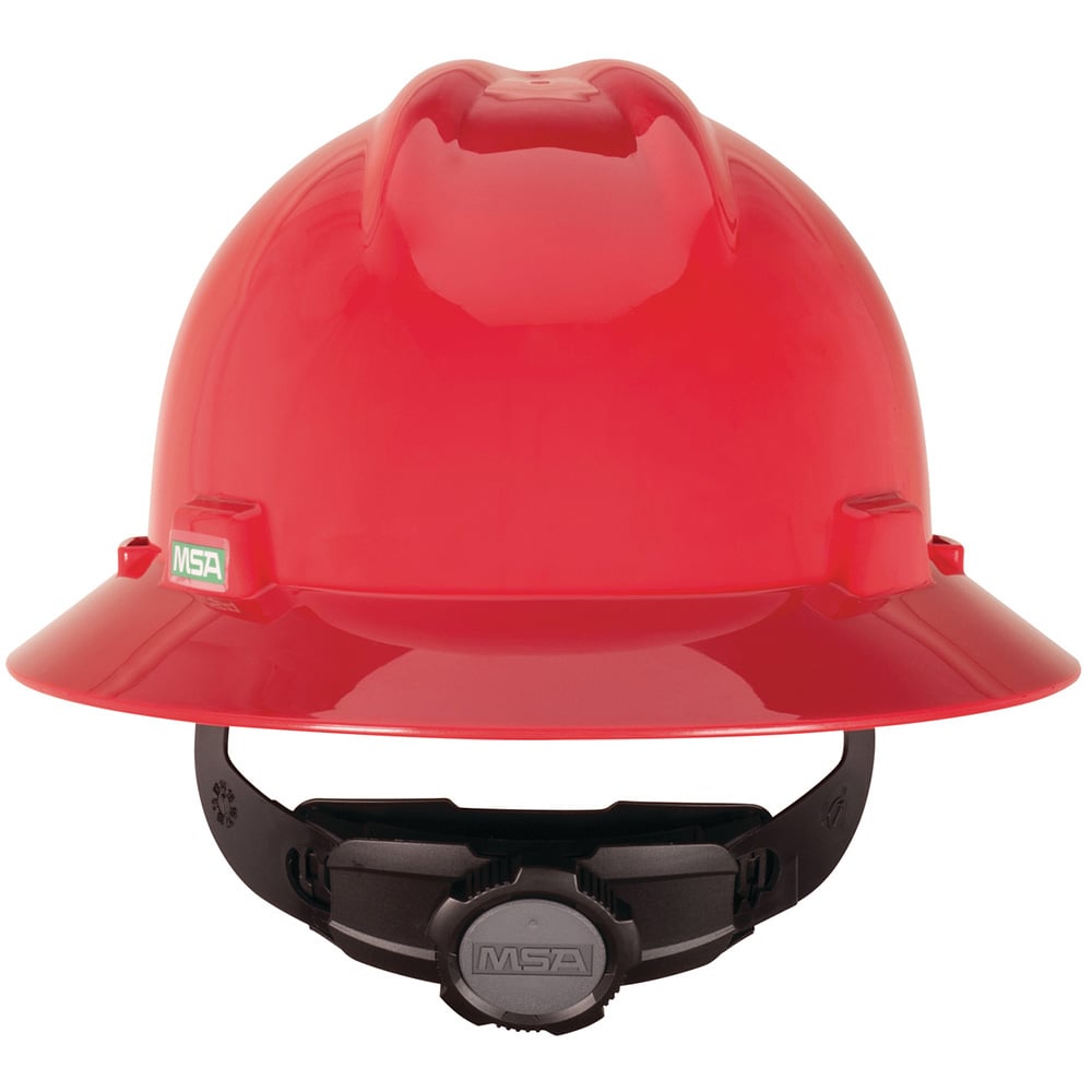 MSA V - Gard® Slotted Full Brim Hard Hat with Gloss Finish - Gorvex.com