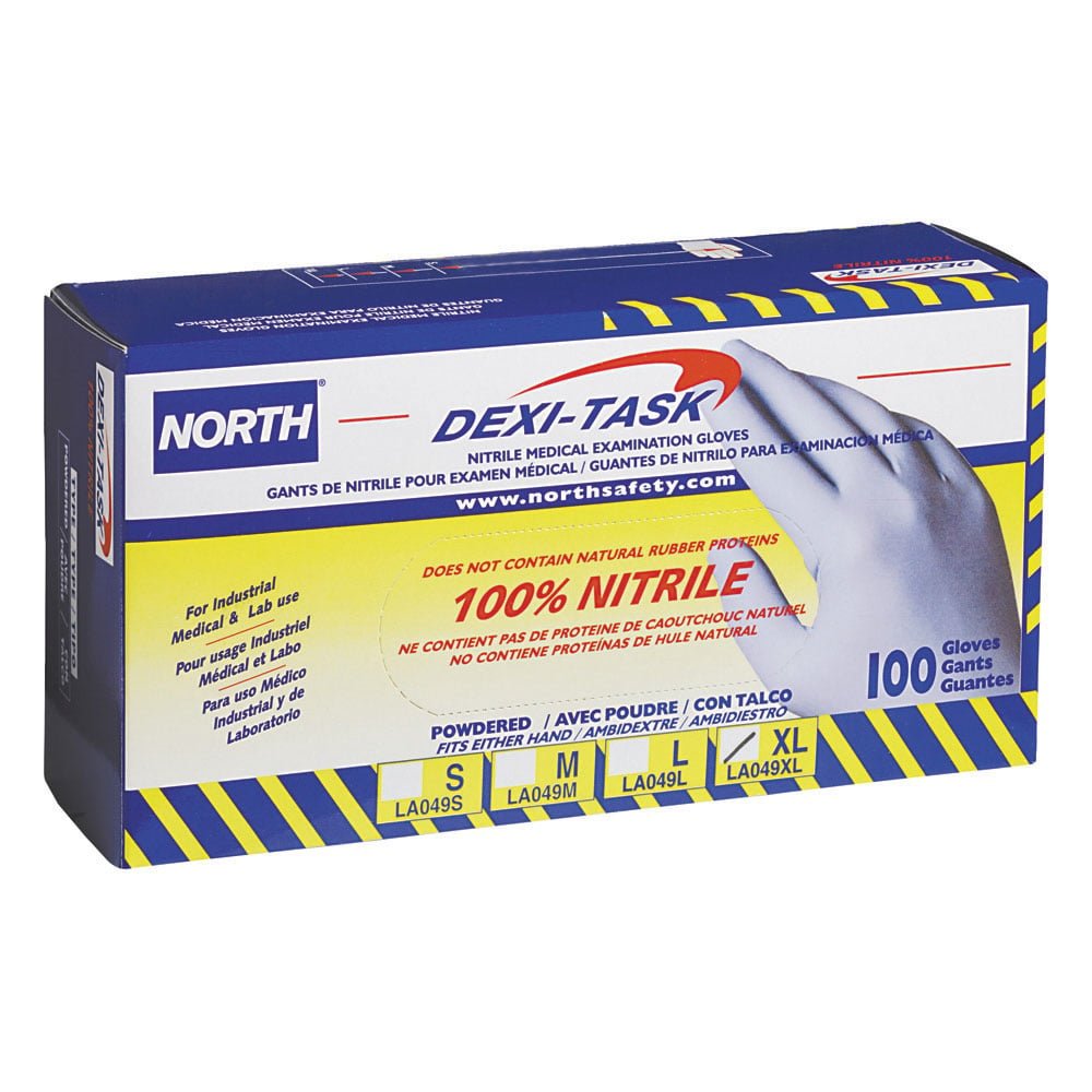 North Dexi - Task Nitrile Gloves, Powder Free, 1 case (10 boxes) - Gorvex.com