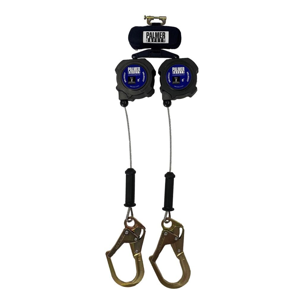 Palmer Safety SRL8222T MicroBEAST EDGE™ Series 8’ Twin SRL with Rebar Hooks - Gorvex.com